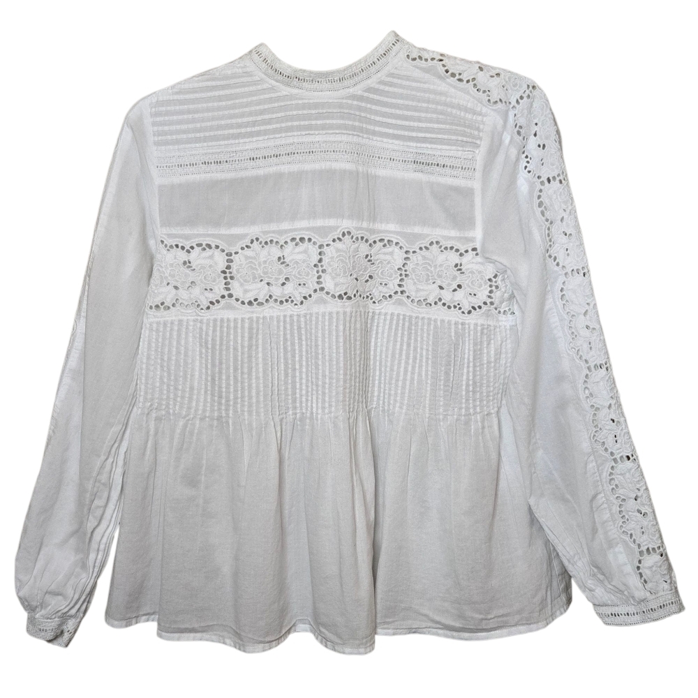 All Saints Elaia Embroidered Lace Trim Top - Picture 4 of 12